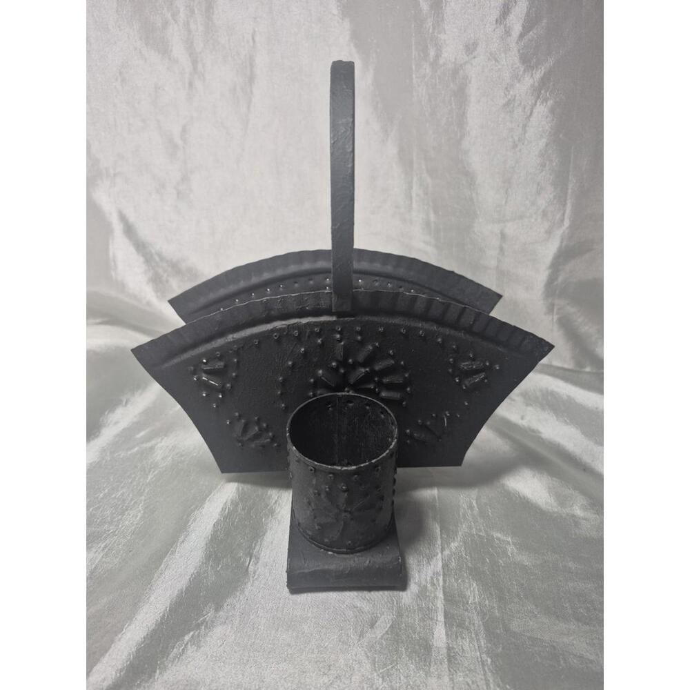 Tin Punch Napkin And Shaker Holder Antique Style - Picture 9 of 16